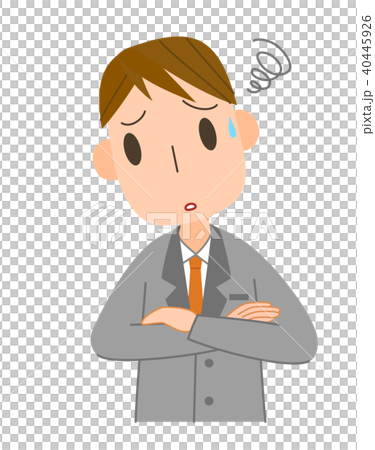 Man in a suit, troubled 40445926