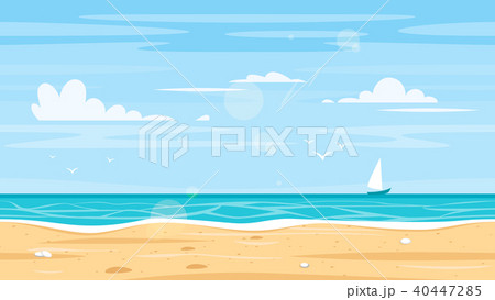 Seamless landscape with sea shore Seamless landscape with sea shore 40447285
