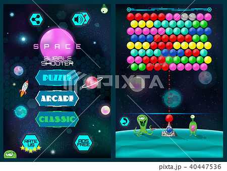 Mobile Bubble Shooter Game Screen. Full Game  40447536