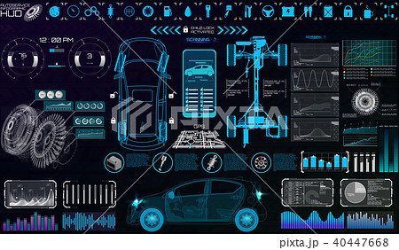 Futuristic user interface. Car service. style HUD Futuristic user interface. Car service. style HUD 40447668