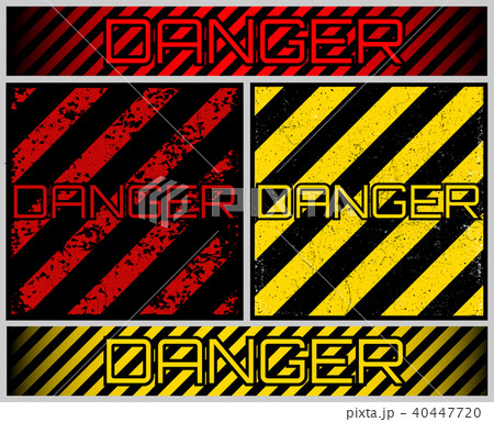 Grunge DANGER sign. yellow and red set 40447720