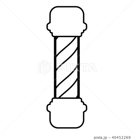 Barber shop pole icon black color 40452269