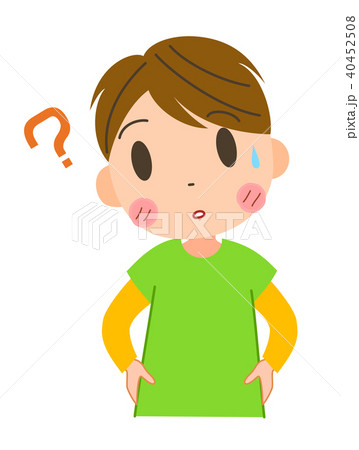 男の子 考えるのイラスト素材