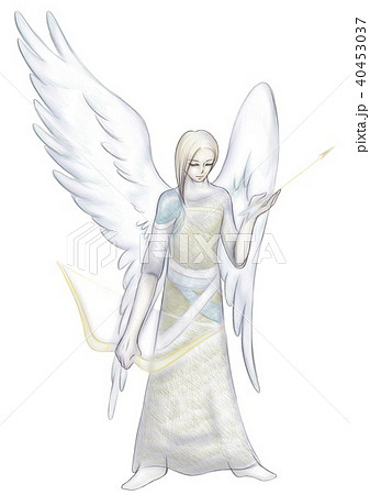 弓矢を持つ天使のイラスト素材