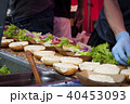 preparing hamburgers on the street 40453093