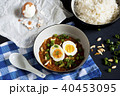 curry with egg and rice 40453095