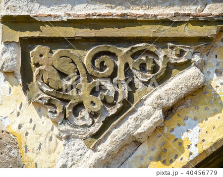 Portal detail dilapidating house, Bratislava 40456779