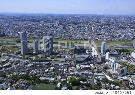 二子玉川周辺 空撮の写真素材