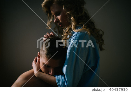 Young loving couple at a date Young loving couple at a date 40457950