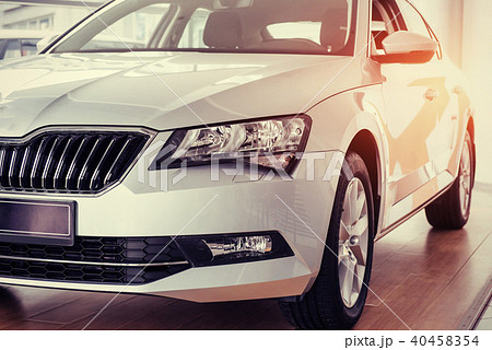 The headlights and the hood of a sports car The headlights and the hood of a sports car 40458354