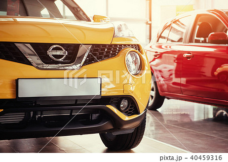 Headlights and hood of sport car 40459316