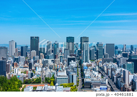 大阪の超高層ビル街の写真素材