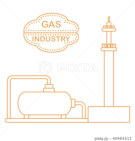 Gas processing plant Gas storage tank. 40464315