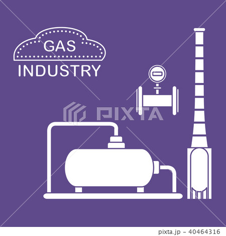 Gas processing plant Industrial gas meter. 40464316