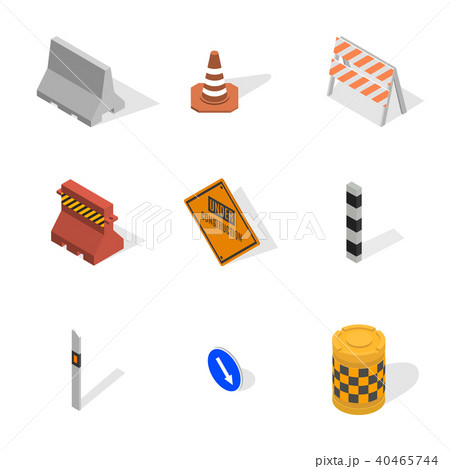 Under construction design elements in 3D 40465744