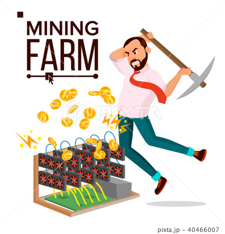 Mining Farm Vector.  40466007