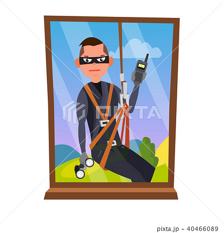 Thief And Window Vector. Thief And Window Vector. 40466089