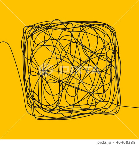 Tangle Scrawl Sketch Vector. Tangle Scrawl Sketch Vector. 40468238
