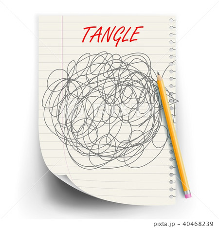 Tangle Scrawl Sketch Vector.  40468239