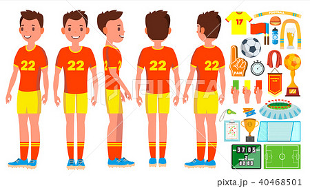 Soccer Player Male Vector. Soccer Player Male Vector. 40468501