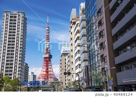 東京タワー 街並み の写真素材