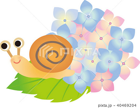 美しい花の画像 心に強く訴える紫陽花 カタツムリ イラスト