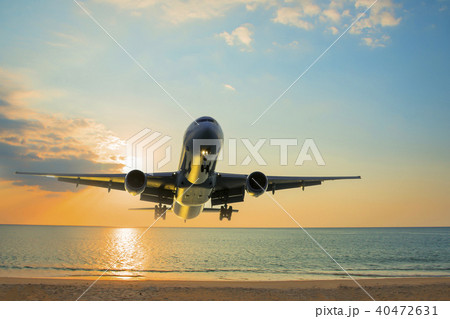 Passenger plane in background Passenger plane in background 40472631