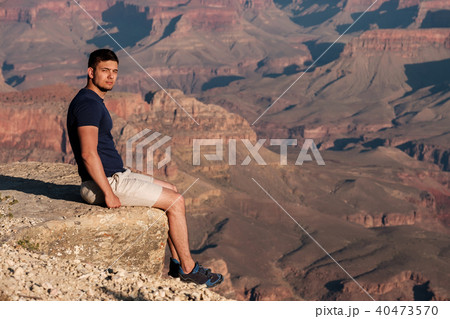 Tourist at Grand Canyon Tourist at Grand Canyon 40473570