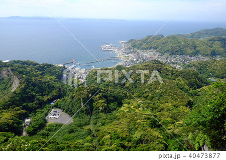 鋸山から金谷漁港を望む(千葉県富津市金谷) 鋸山から金谷漁港を望む(千葉県富津市金谷) 40473877