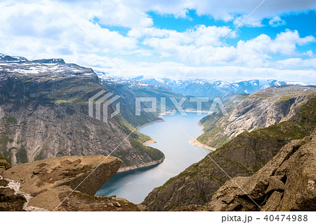 rock formation near Trolltunga Troll tongue Odda Norway 40474988
