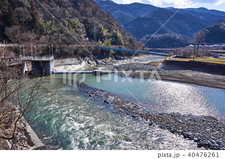 神奈川県 山北町の河内川とラバーダム 神奈川県 山北町の河内川とラバーダム 40476261