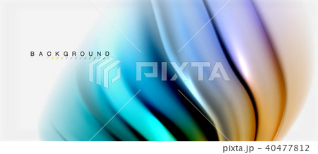 Blurred fluid colors background, abstract waves lines, vector illustration 40477812