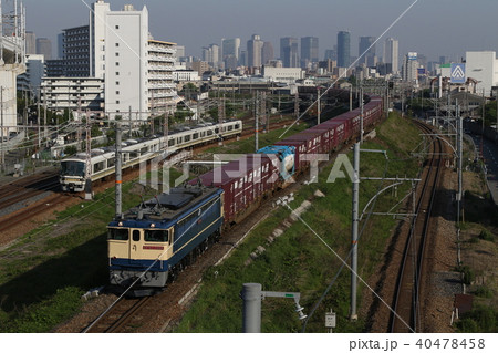 EF65形2000番台機関車牽引コンテナ貨物列車 40478458