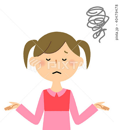 女の子 呆れるのイラスト素材