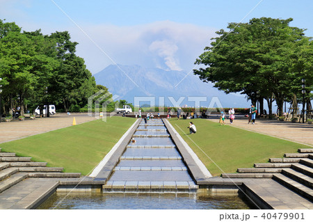 かごしま健康の森公園から見る桜島の噴煙 40479901