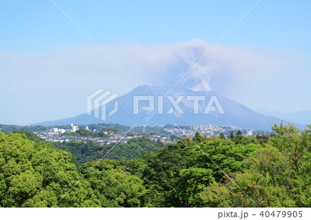 かごしま健康の森公園から見る桜島の噴煙 40479905