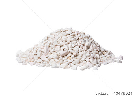 Pile of white natural rock. 40479924
