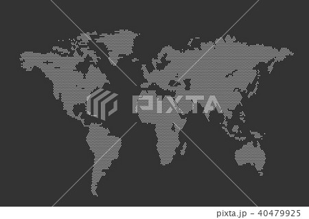Graphic Dotted world map design 40479925