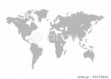 Graphic Dotted world map design 40479926