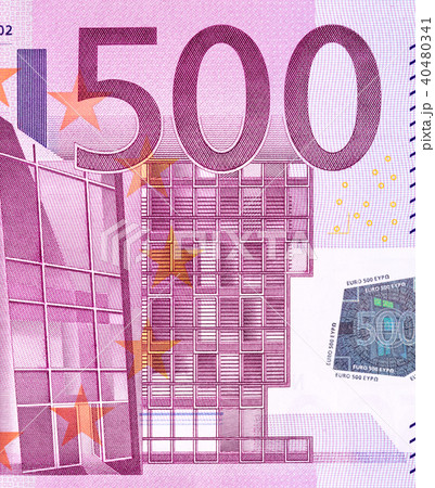 Close up photo of a part of five hundred euro, macro shot. 40480341