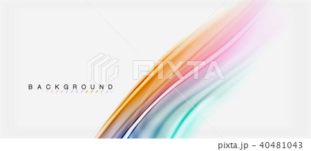 Blurred fluid colors background, abstract waves lines, vector illustration 40481043