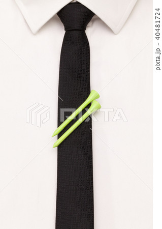 The detail of white shirt and black tie The detail of white shirt and black tie 40481724