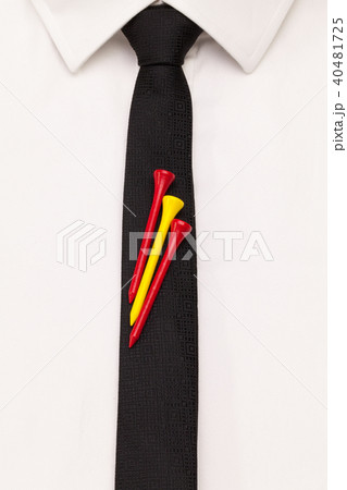 The detail of white shirt and black tie The detail of white shirt and black tie 40481725