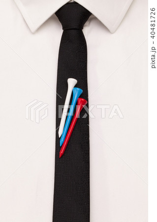 The detail of white shirt and black tie The detail of white shirt and black tie 40481726