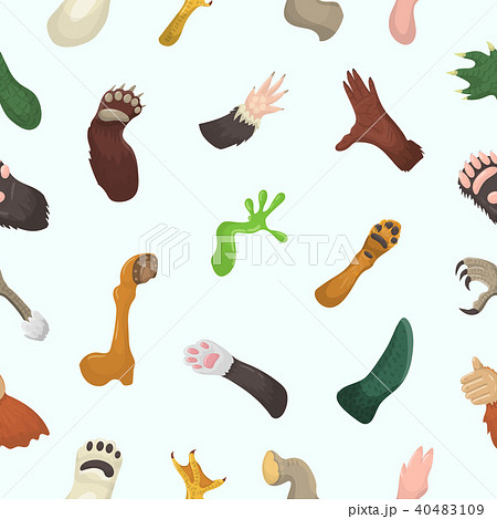 Animal paw vector animalistic pets claw or hand of cat or dog and bears or monkey paws illustration Animal paw vector animalistic pets claw or hand of cat or dog and bears or monkey paws illustration 40483109