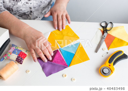 quilting, profession, equipment concept. 40483498