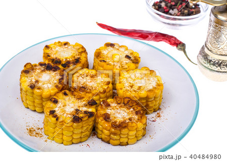 Corn fried with spices 40484980