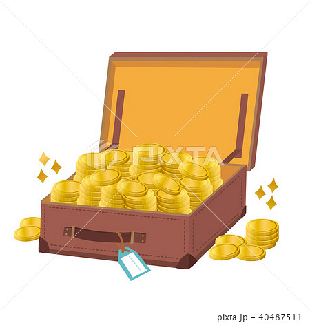 トランク 沢山の金貨 イラストのイラスト素材 トランク 沢山の金貨 イラストのイラスト素材