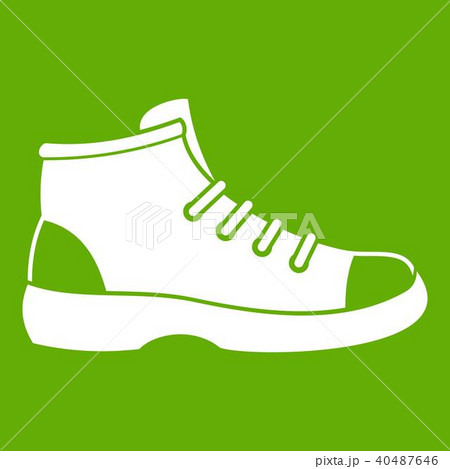 Tourist shoe icon green Tourist shoe icon green 40487646