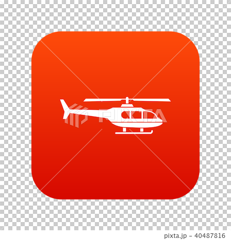 Military helicopter icon digital red Military helicopter icon digital red 40487816